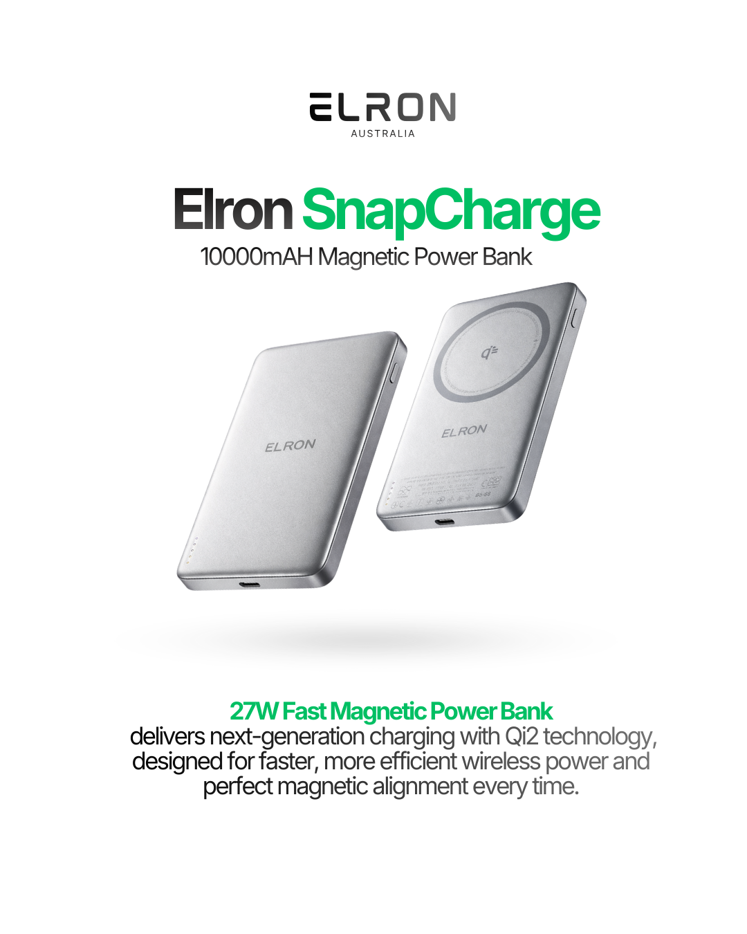 Elron SnapCharge 10000 | 27W Fast Charging